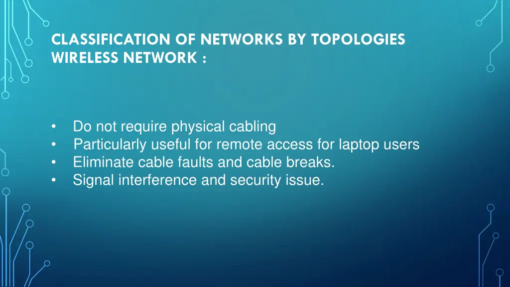 classification of networks by topologies wireless