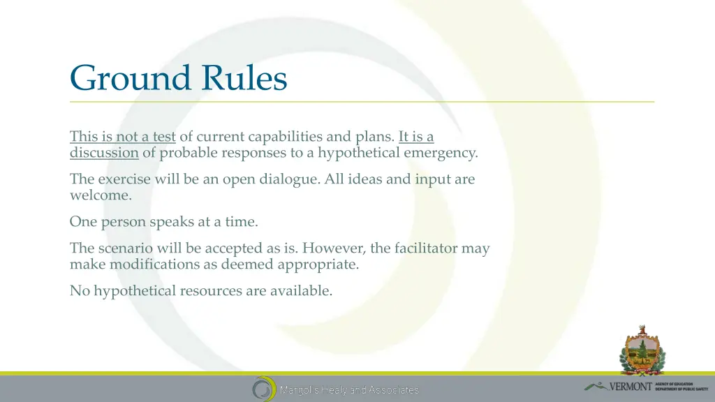 ground rules