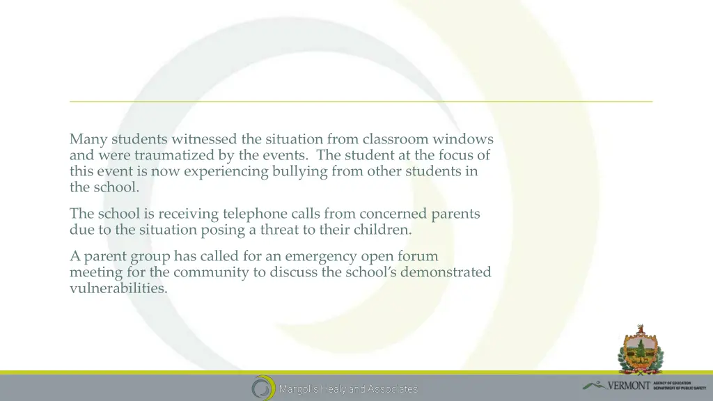 many students witnessed the situation from