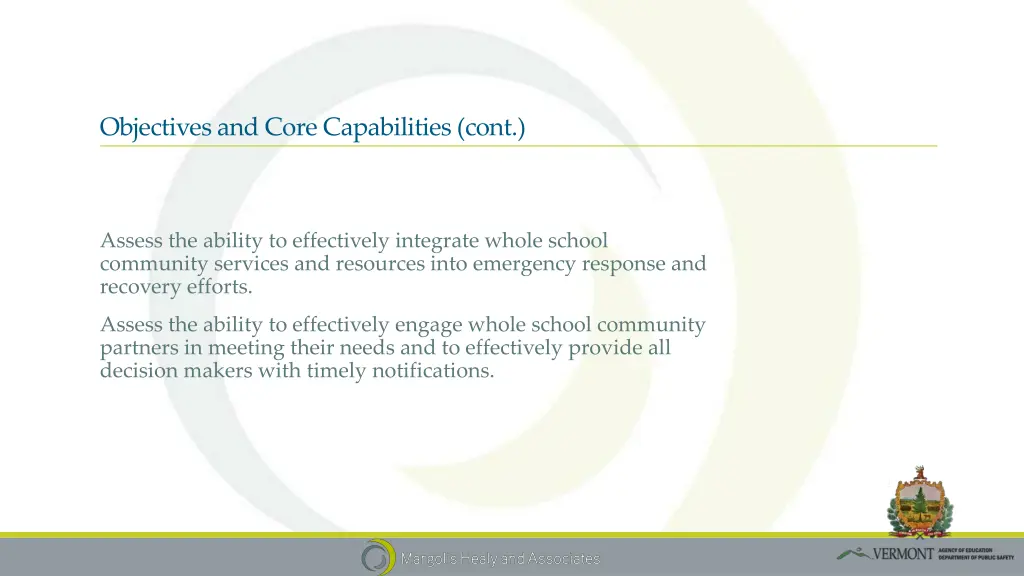 objectives and core capabilities cont