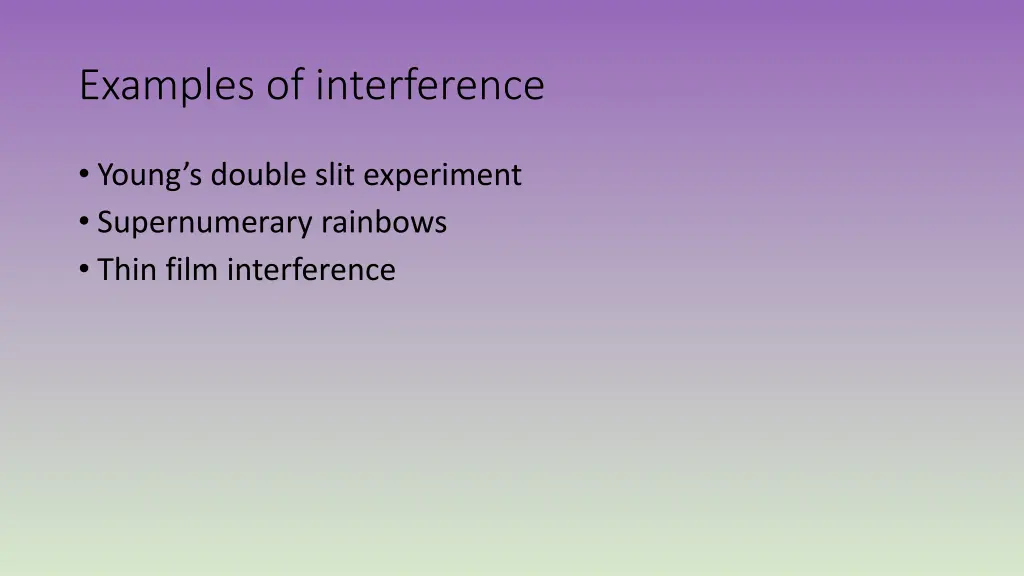 examples of interference