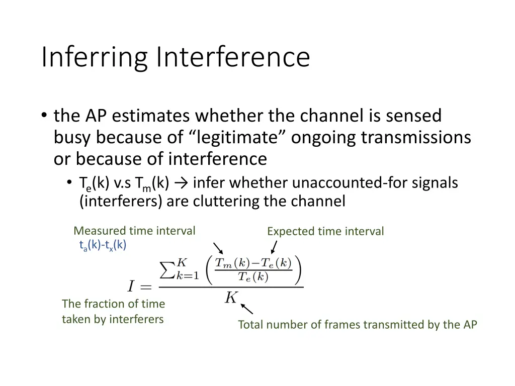 inferring interference