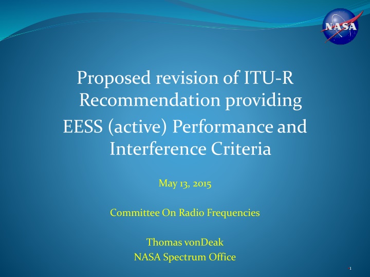 proposed revision of itu r recommendation
