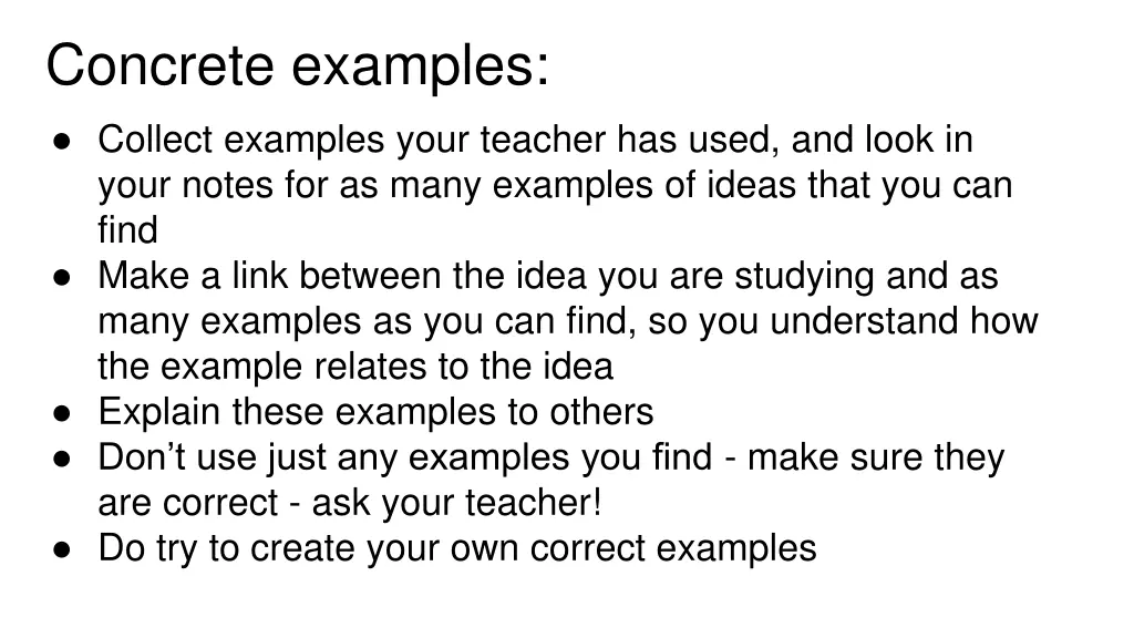 concrete examples