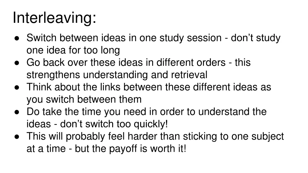 interleaving