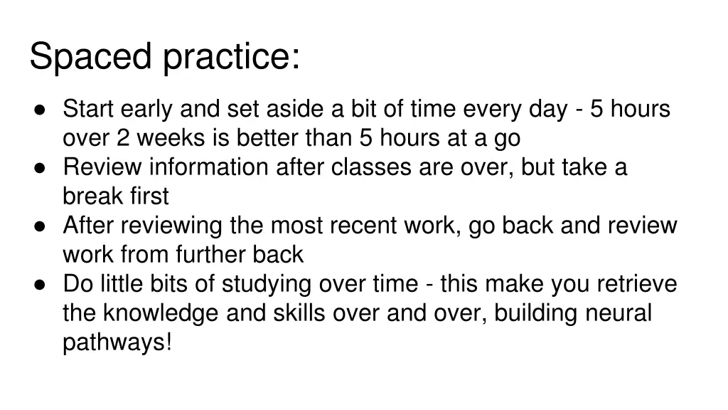 spaced practice