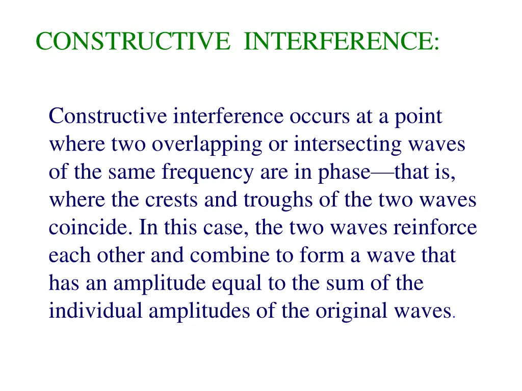 constructive interference
