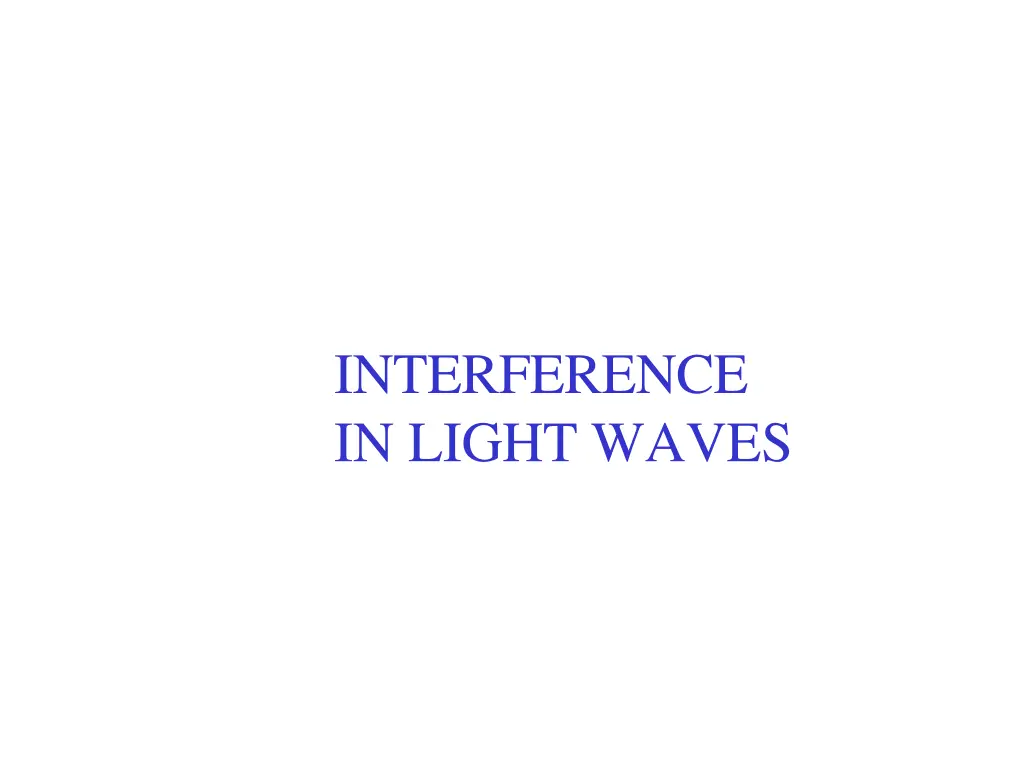 interference in light waves