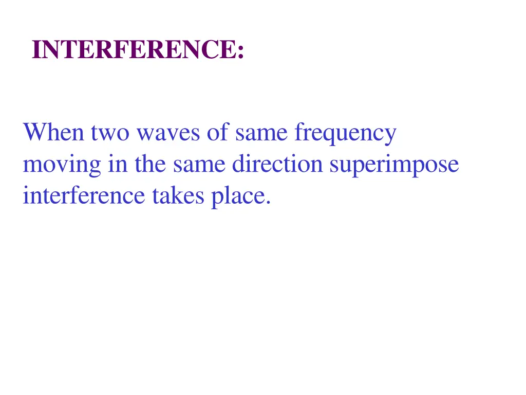 interference