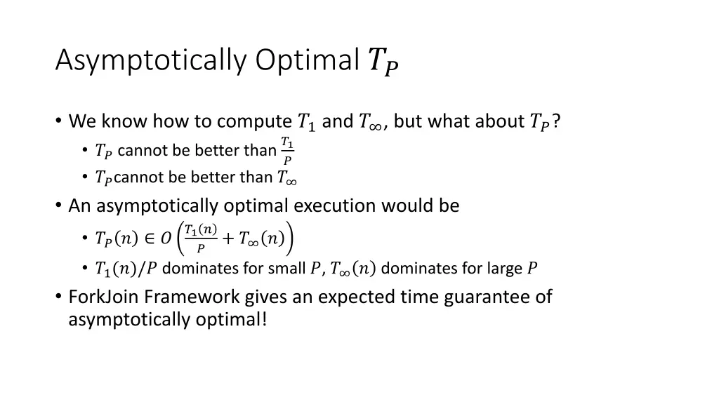 asymptotically optimal