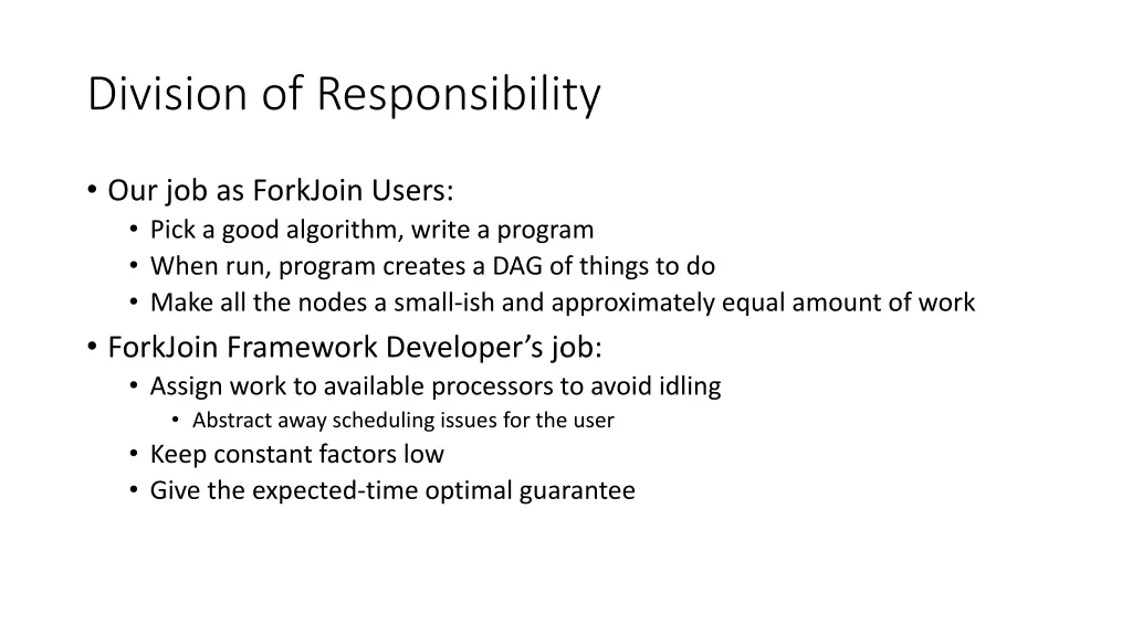 division of responsibility