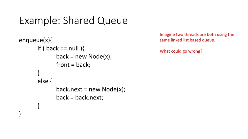 example shared queue