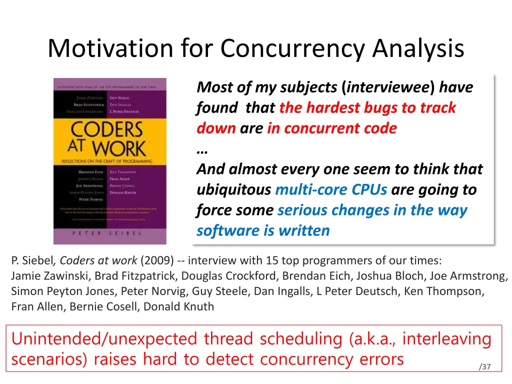 motivation for concurrency analysis