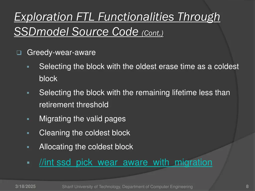 exploration ftl functionalities through ssdmodel 4