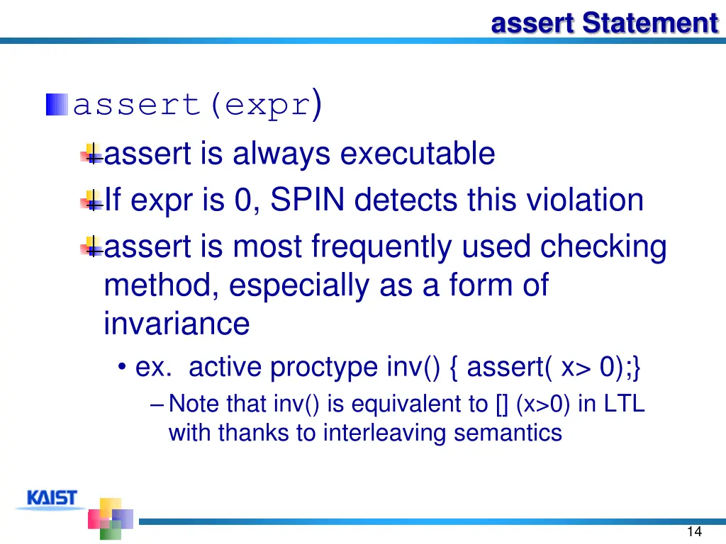 assert statement