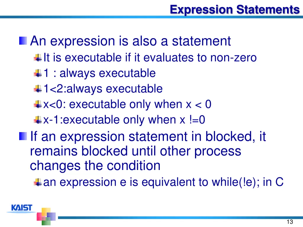 expression statements