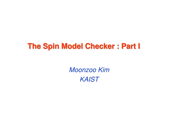 the spin model checker part i