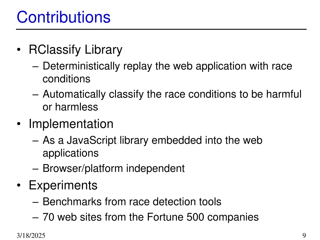 contributions