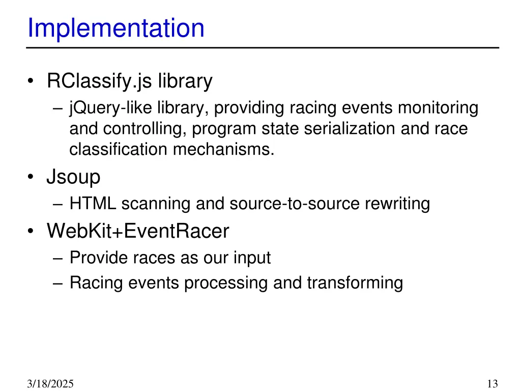 implementation