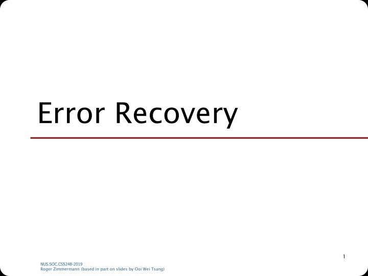 error recovery