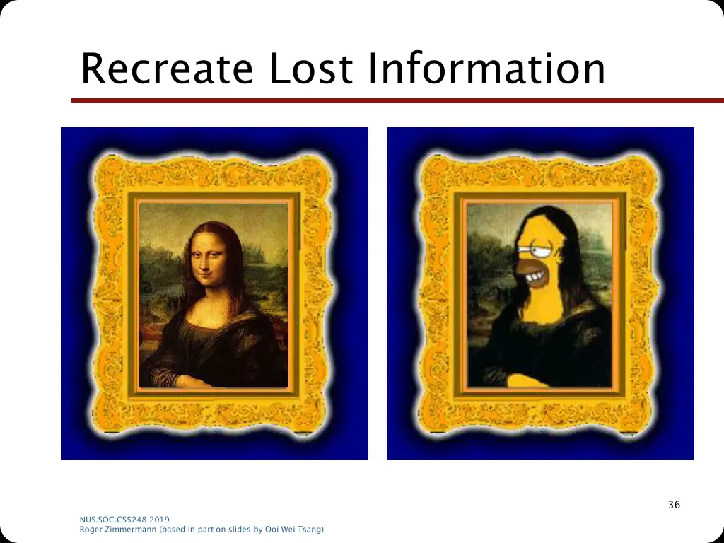 recreate lost information