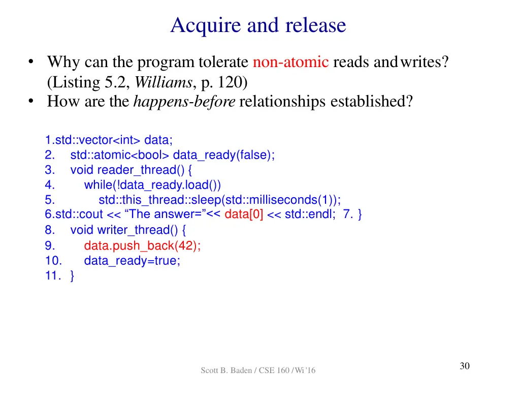 acquire and release