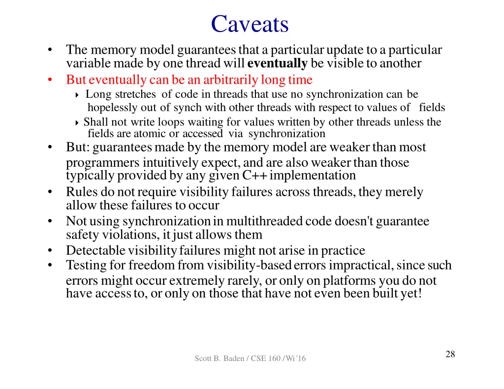 caveats