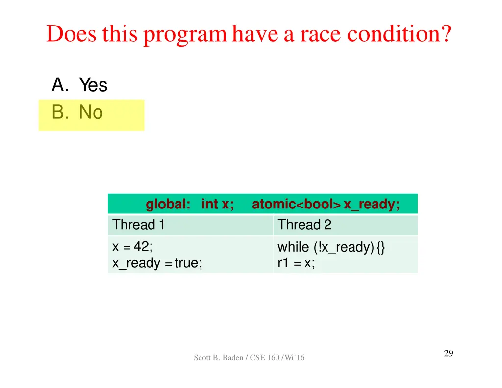 does this programhavea race condition 1