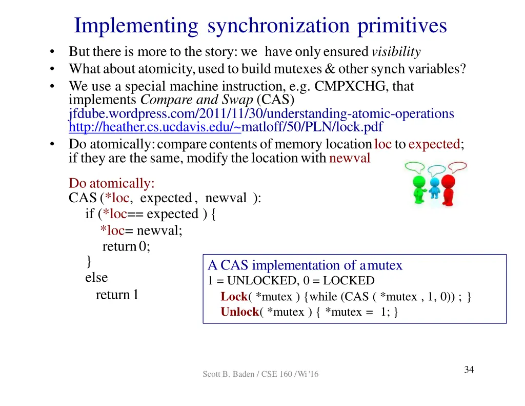 implementing synchronization primitives