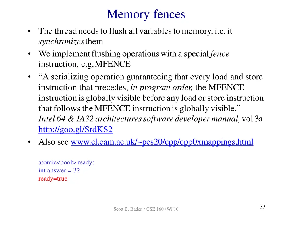 memory fences
