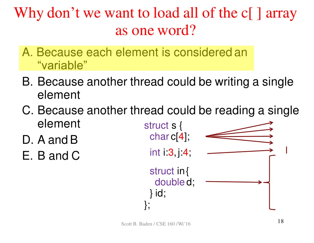 why don t we want to load all of the c array 1