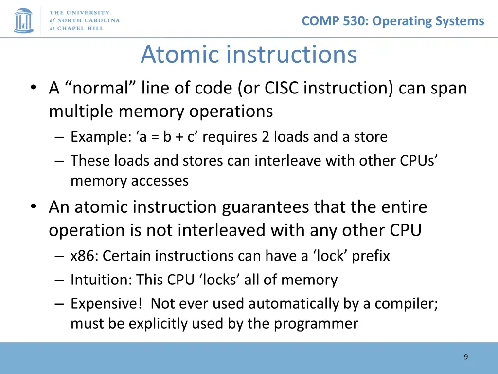 comp 530 operating systems 8