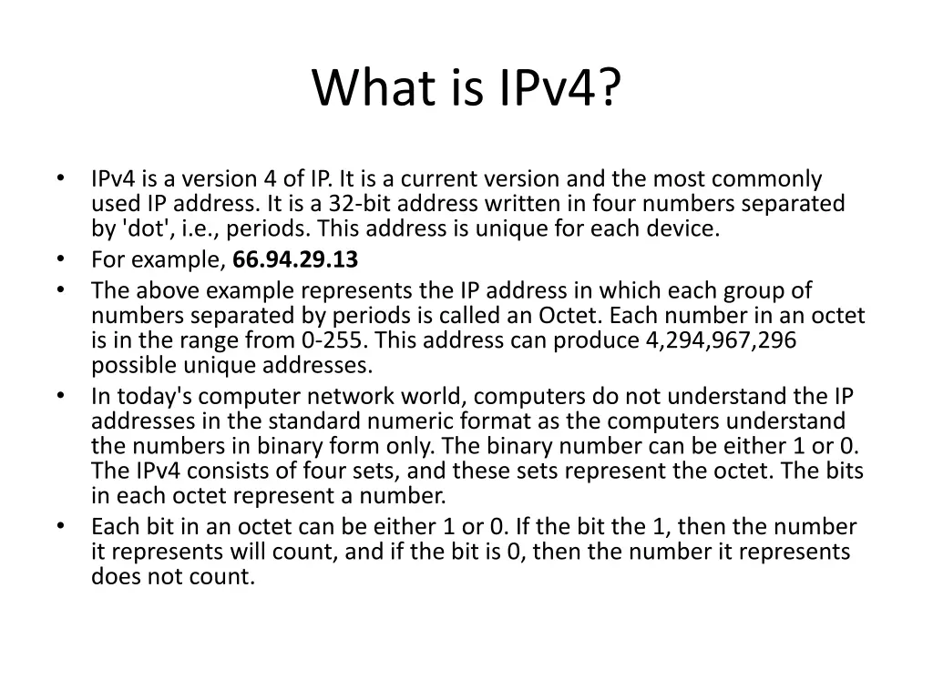 what is ipv4