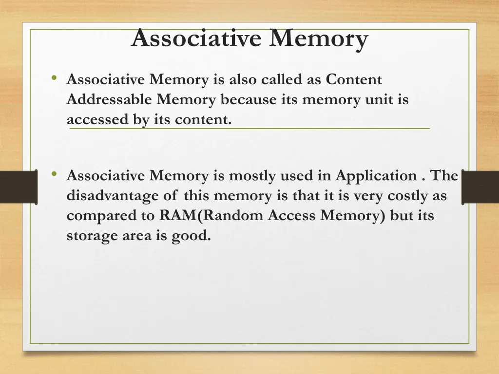 associative memory
