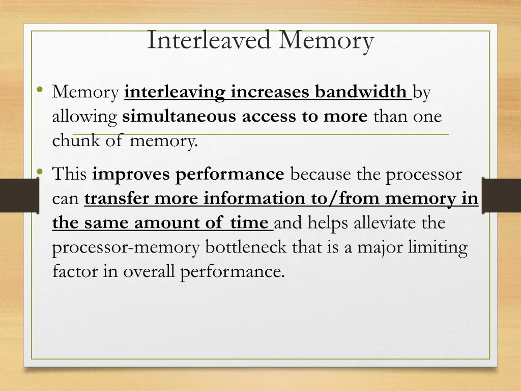 interleaved memory