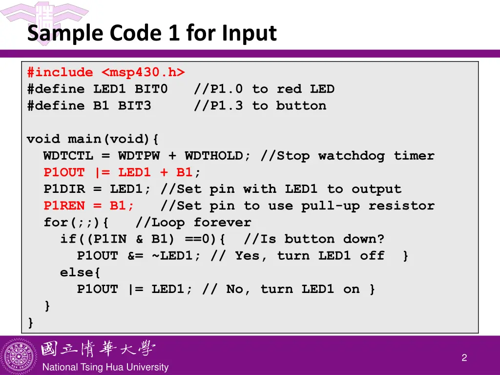 sample code 1 for input