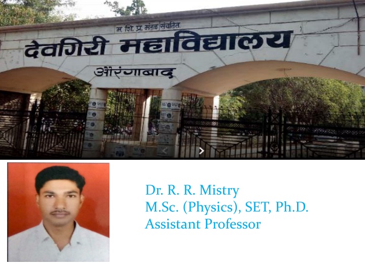 dr r r mistry m sc physics set ph d assistant