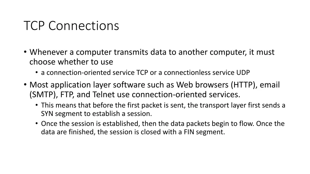 tcp connections