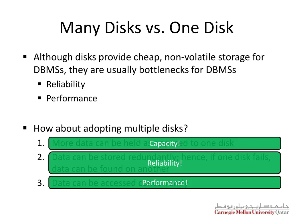 many disks vs one disk 1