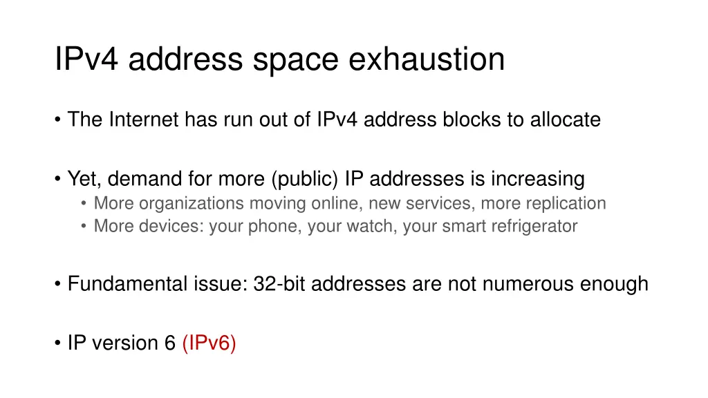 ipv4 address space exhaustion
