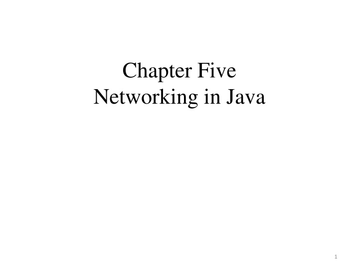 chapter five networking in java