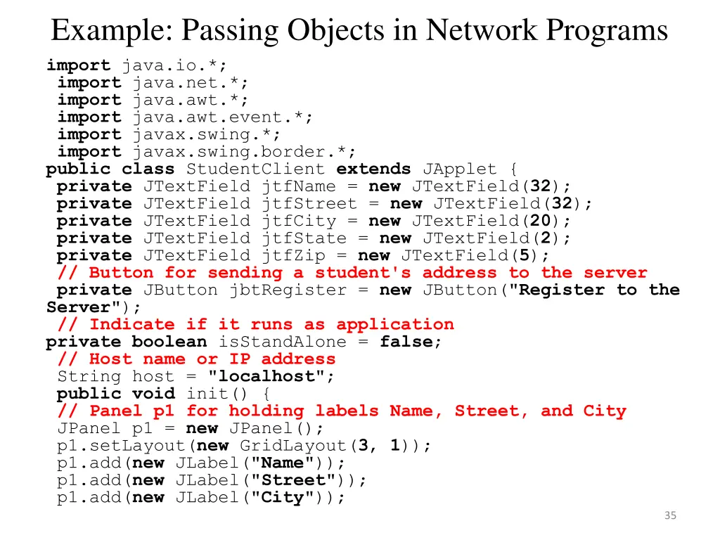 example passing objects in network programs 2