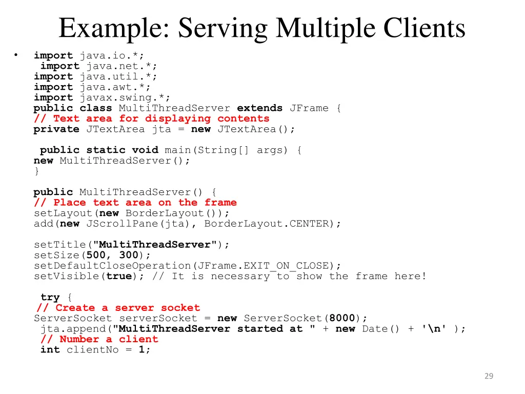 example serving multiple clients 1