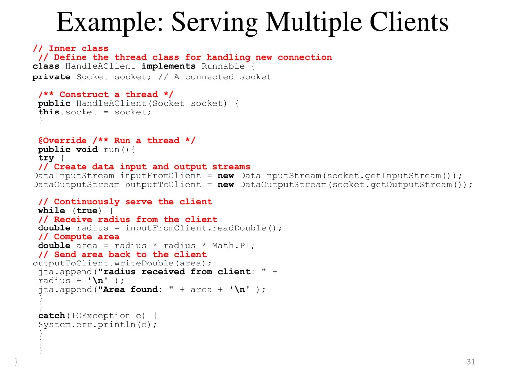 example serving multiple clients 3