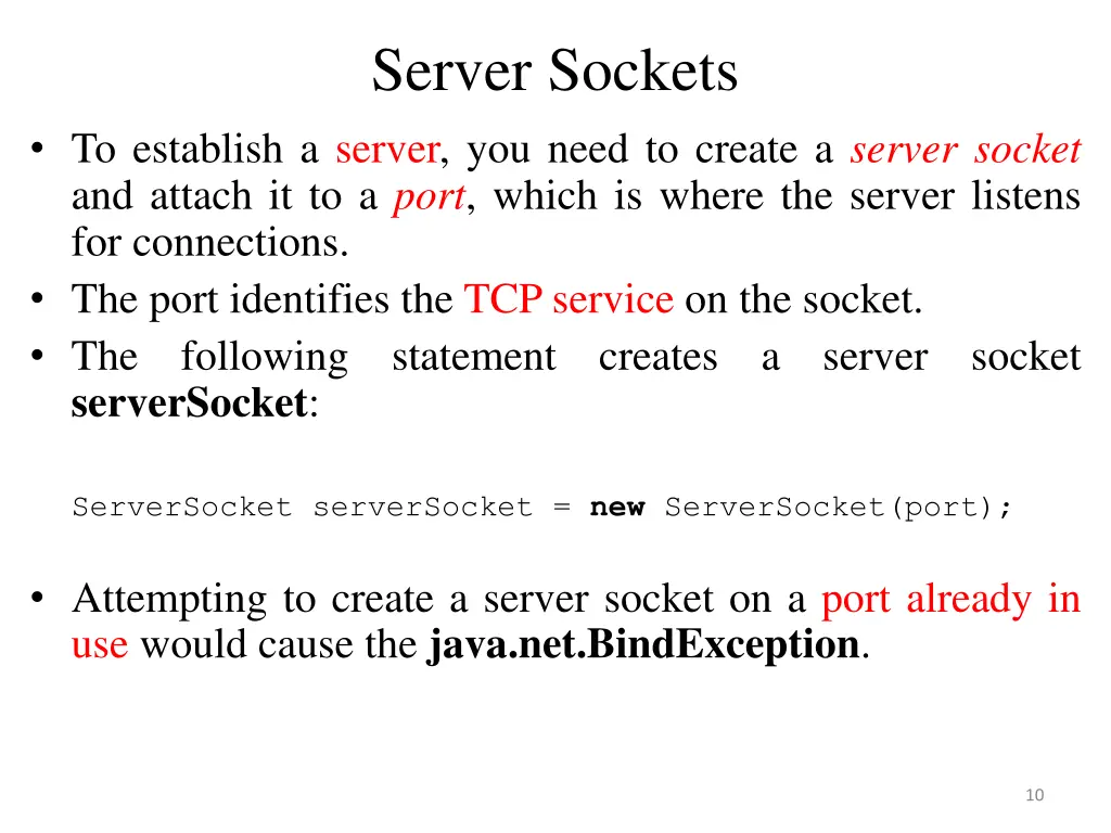 server sockets