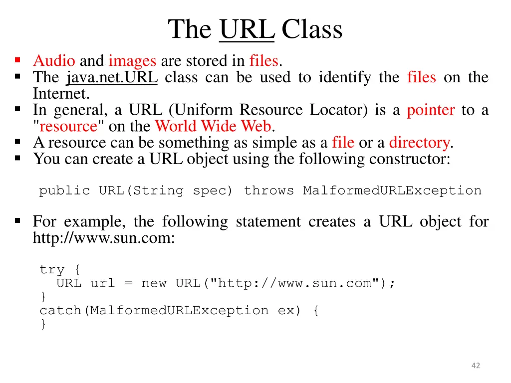 the url class