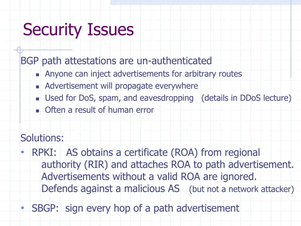 security issues