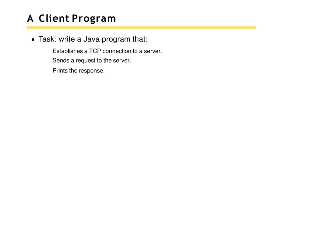 a client program