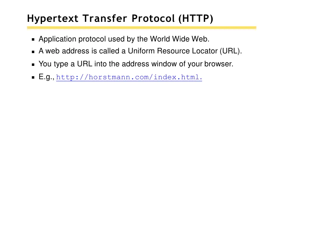 hypertext transfer protocol http