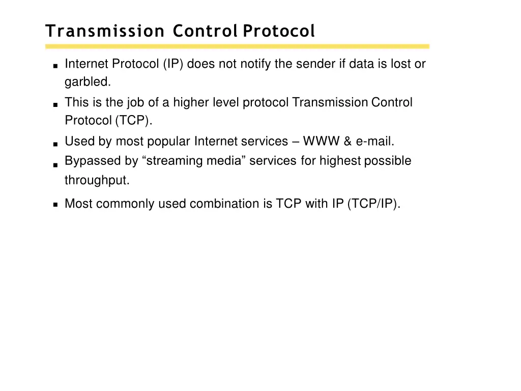 transmission control protocol